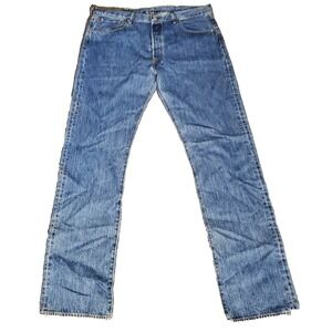 Wrangler 501 Men's‎ 38X36 Denim Blue Jeans
